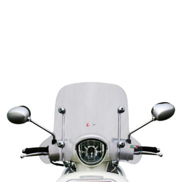 PARE-BRISE/SAUTE VENT MAXISCOOTER POUR PEUGEOT 125-150 DJANGO 2015> FUME FONCE FIXATION CHROME (H 395mm - L 540mm) -FACO- 3700948126684