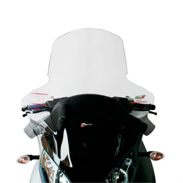 PARE-BRISE/SAUTE VENT MAXISCOOTER POUR PIAGGIO 300 MP3 2014>, 500 MP3 2014> TRANSPARENT AVEC SERIGRAPHIE (H 745mm - L 740mm) -FACO- 3700948127162