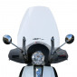 PARE-BRISE/SAUTE VENT MAXISCOOTER POUR PIAGGIO 125 LIBERTY I-GET 2016>, 50 LIBERTY 2016> TRANSPARENT AVEC SERIGRAPHIE -FACO-