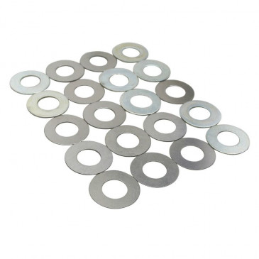 RONDELLE DE CALAGE (16X32) AXE DE PEDALIER CYCLO ADAPTABLE MBK 51, 50, 41, 40 (ASSORTIMENT 20 PIECES) -SELECTION P2R- 3701213410651