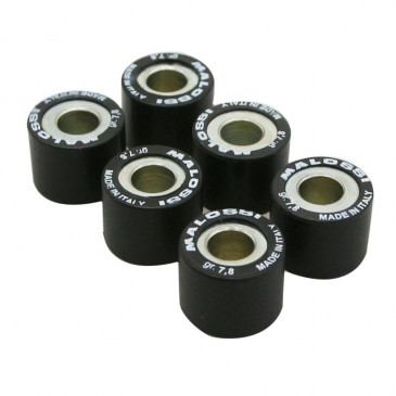 GALET/ROULEAU SCOOT MALOSSI 15x12 7,8g (x6) POUR MBK 50 BOOSTER, NITRO, OVETTO, STUNT/YAMAHA 50 BWS, AEROX, NEOS (669417SM) 3700948138953