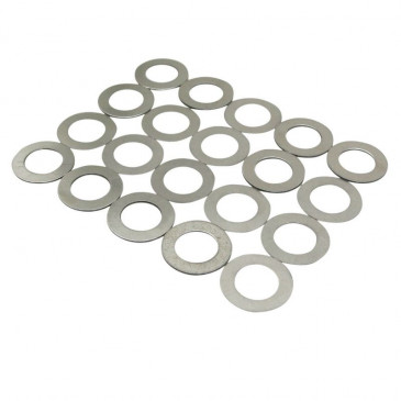 RONDELLE DE CALAGE (16X27) AXE DE PEDALIER CYCLO ADAPTABLE MBK 51, 50, 41, 40 (ASSORTIMENT 20 PIECES) -SELECTION P2R- 3701213410644