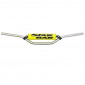 GUIDON MOTO CROSS STAR BAR MX/ENDURO ALU 2014 T6 DIAM 22,2mm L800mm H86mm ARGENT AVEC BARRE DE RENFORT/MOUSSE JAUNE