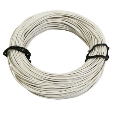 FIL ELECTRIQUE 0,50mm2 7/10 MULTIBRIN BLANC (50M) -SELECTION P2R-