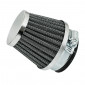 AIR FILTER REPLAY KN - STEEL GRID- CHROME STRAIGHT FIXING Ø 28/35 L50 mm-(TOTAL L. 80mm,HORN L. 60mm) 3700948114551