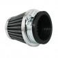 AIR FILTER REPLAY KN - STEEL GRID- CHROME STRAIGHT FIXING Ø 28/35 L50 mm-(TOTAL L. 80mm,HORN L. 60mm) 3700948114551