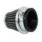 AIR FILTER REPLAY KN - STEEL GRID- CHROME STRAIGHT FIXING Ø 28/35 L50 mm-(TOTAL L. 80mm,HORN L. 60mm)