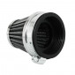 AIR FILTER REPLAY KN - STEEL GRID- CHROME STRAIGHT FIXING Ø 28/35 L60 mm 3700948114575