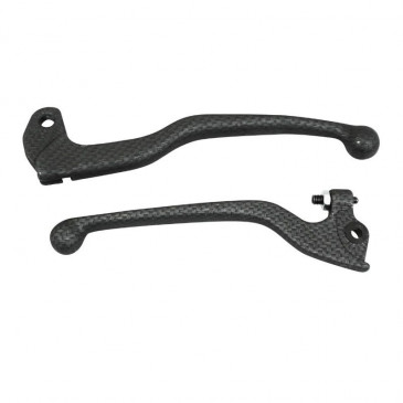 LEVIER DE FREIN ADAPTABLE MBK 50 X POWER 2003>2013 / YAMAHA 50 TZR 2003>2013 CARBONE (PAIRE) -VICMA- 8430525064928
