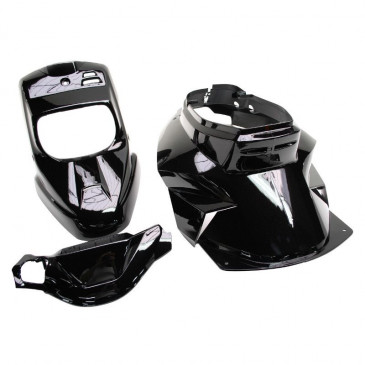 FAIRINGS/BODY PARTS REPLAY DESIGN EDITION FOR SCOOT MBK 50 BOOSTER 1999>2003/YAMAHA 50 BWS 1999>2003 BLACK GLOSS (4 PARTS KIT)