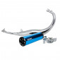 POT 50 A BOITE VOCA CHROMED POUR DERBI 50 SENDA, GPR/APRILIA 50 RS4/GILERA 50 SMT, RCR (PASSAGE BAS - SILENCIEUX ALU BLEU)