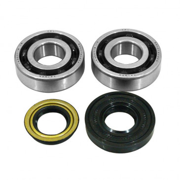ROULEMENT D'EMBIELLAGE + JOINT SCOOT ARTEK K-SERIES ADAPTABLE MBK 50 BOOSTER, NITRO/YAMAHA 50 BWS, AEROX/APRILIA 50 SR/CPI 50 ARAGON/GENERIC 50 IDEO (KIT 6204 TPI POLYAMIDE C4 + JOINT SPI NBR ROUGE) 3700948115268
