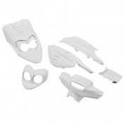 FAIRINGS/BODY PARTS FOR SCOOT MBK 50 BOOSTER NG, ROCKET NEW MODEL/YAMAHA 50 BWS BUMP, SPY NEW MODEL WHITE GLOSS (6 PARTS KIT) 3700948046647