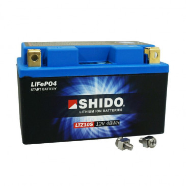 BATTERY 12V 4 Ah LTZ10S SHIDO LITHIUM ION "READY TO USE"(Lg150xW87xH93) EQUALS YTZ10S