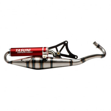 EXHAUST FOR SCOOT YASUNI Z VARNISHED FOR PIAGGIO 50 ZIP 2STROKE, TYPHOON, NRG/GILERA 50 STALKER, RUNNER, DNA (RED SILENCER) -TUB418R- 8404016008722