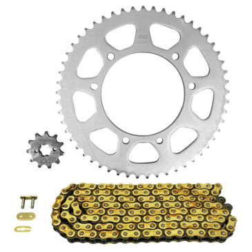 KIT CHAINE ADAPTABLE DERBI 50 SENDA R X-RACE 2006>2011 420 11x53 (DIAM COURONNE 105/125/8.5) (DEMULTIPLICATION ORIGINE) -AFAM- 5400598044861