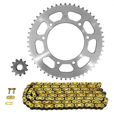 KIT CHAINE ADAPTABLE RIEJU 50 MRT SM 2009>2017 420 11x52 (DIAM COURONNE 105/125/8.5) (DEMULTIPLICATION ORIGINE) -AFAM-