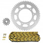 CHAIN AND SPROCKET KIT FOR DERBI 50 SENDA R DRD 2002>2005 420 13x53 (REAR SPROCKET Ø 102/125/8.5) (OEM SPECIFICATIONS) -AFAM- 5400598044809