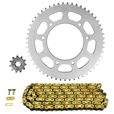 KIT CHAINE ADAPTABLE DERBI 50 SENDA DRD SM PRO 2005>2016 420 11x53 (DIAM COURONNE 102/125/8.5) (DEMULTIPLICATION ORIGINE) -AFAM- 5400598044977
