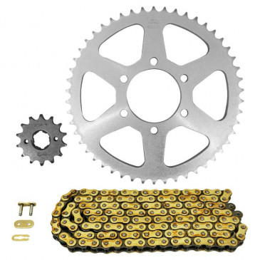KIT CHAINE ADAPTABLE YAMAHA 125 TW 1998>2001 428 14X50 (DIAM COURONNE 62/80/8.5) (DEMULTIPLICATION ORIGINE) -AFAM- 5400598033315