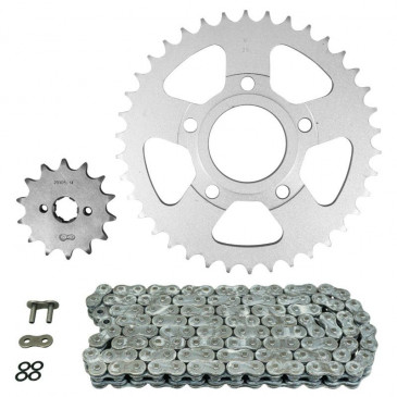 KIT CHAINE ADAPTABLE HONDA 125 CRM R 1995>1999, CRM V 1997>1999, CRM W 1997>1999, CRM X 1997>1999 520 14x38 (DIAM COURONNE 58/90/10.5) (DEMULTIPLICATION ORIGINE) -AFAM- 5400598029400
