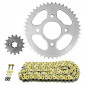 CHAIN AND SPROCKET KIT FOR HONDA 125 CBR R 2011>2016 428 15x44 (REAR SPROCKET Ø 58/90/10.5) (OEM SPECIFICATIONS) -AFAM-