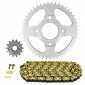 CHAIN AND SPROCKET KIT FOR HONDA 125 XL S 1979>1982, XR 1979>1982 428 14x47 (REAR SPROCKET Ø 58/90/10.5) (OEM SPECIFICATIONS) -AFAM- 5400598029295
