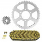KIT CHAINE ADAPTABLE SUZUKI 125 DR S 1985>1994 428 16x53 (DIAM COURONNE 64/84/8.5) (DEMULTIPLICATION ORIGINE) -AFAM- 5400598036910
