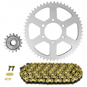 KIT CHAINE ADAPTABLE SUZUKI 125 DR S 1985>1994 428 16x53 (DIAM COURONNE 64/84/8.5) (DEMULTIPLICATION ORIGINE) -AFAM- 5400598036910