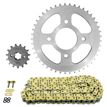 KIT CHAINE ADAPTABLE HONDA 125 CB F 2015>2020 428 15x45 (DIAM COURONNE 58/90/10.5) (DEMULTIPLICATION ORIGINE) -AFAM- 5400598029189