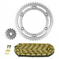 CHAIN AND SPROCKET KIT FOR KAWASAKI 125 KDX B1 1990>1999, KDX B6 1990>1999 428 15x52 (REAR SPROCKET Ø 134/150/8.5) (OEM SPECIFICATIONS) -AFAM- 5400598039645
