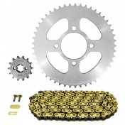 KIT CHAINE ADAPTABLE SUZUKI 125 RV VANVAN 2007>2018 428 14x49 (DIAM COURONNE 64/84/10.5) (DEMULTIPLICATION ORIGINE) -AFAM- 5400598036767