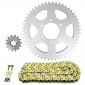 CHAIN AND SPROCKET KIT FOR YAMAHA 125 TW 2002>2006 428 14x51 (REAR SPROCKET Ø 62/80/8.5) (OEM SPECIFICATIONS) -AFAM- 5400598033322