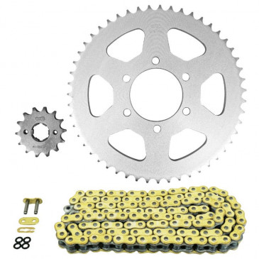 CHAIN AND SPROCKET KIT FOR YAMAHA 125 TW 2002>2006 428 14x51 (REAR SPROCKET Ø 62/80/8.5) (OEM SPECIFICATIONS) -AFAM-