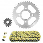 KIT CHAINE ADAPTABLE DAELIM 125 ROADSPORT 2008>2016 428 14x45 (DIAM COURONNE 58/90/10.5) (DEMULTIPLICATION ORIGINE) -AFAM- 5400598055812
