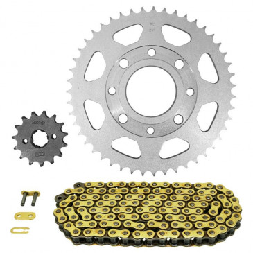 KIT CHAINE ADAPTABLE HONDA 125 CB 1972>1976, K5 1975>1981, JX 1975>1979 428 15x47 (DIAM COURONNE 58/90/8.5/10.5) (DEMULTIPLICATION ORIGINE) -AFAM- 5400598029141