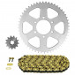 KIT CHAINE ADAPTABLE YAMAHA 125 TY 1976>1989 428 13x52 (DIAM COURONNE 62/80/8.5) (DEMULTIPLICATION ORIGINE) -AFAM- 5400598033735