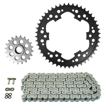 CHAIN AND SPROCKET KIT FOR BMW 800 F R 2005>2014 525 20x47 (REAR SPROCKET Ø 140/168/10.5) (OEM SPECIFICATIONS) -AFAM-