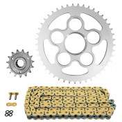 KIT CHAINE ADAPTABLE DUCATI 821 HYPERMOTARD 2013>2015, HYPERMOTARD SP 2013>2015 525 15x45 (DIAM COURONNE 60/110/38) (DEMULTIPLICATION ORIGINE) -AFAM- 5400598045646