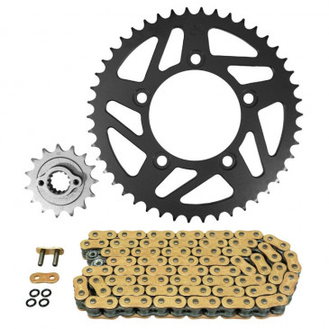 CHAIN AND SPROCKET KIT FOR DUCATI 800 SCRAMBLER 2015>2018 520 15x46 (REAR SPROCKET Ø 100/124/10.5) (OEM SPECIFICATIONS) -AFAM-