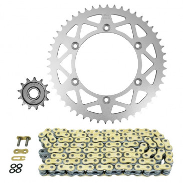 KIT CHAINE ADAPTABLE GAS GAS 300 EC F ENDURO 2013 520 13x50 (DIAM COURONNE 136/156/8.5) (DEMULTIPLICATION ORIGINE) -AFAM-