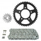 KIT CHAINE ADAPTABLE HONDA 600 VT C SHADOW 1986 525 16x44 (DIAM COURONNE 80/110/10.5) (DEMULTIPLICATION ORIGINE) -AFAM- 5400598030406