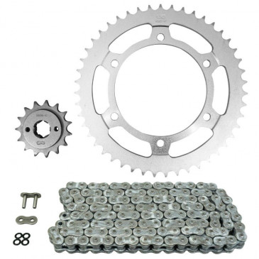 CHAIN AND SPROCKET KIT FOR HONDA 600 XL V TRANSALP 1987>1988 525 15x47 (REAR SPROCKET Ø 130/150/10.5) (OEM SPECIFICATIONS) -AFAM-