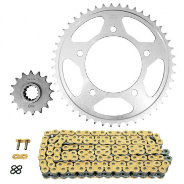 KIT CHAINE ADAPTABLE HONDA 1000 XL V VARADERO 1999>2011 525 16x47 (DIAM COURONNE 112/138/12.25) (DEMULTIPLICATION ORIGINE) -AFAM-