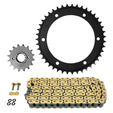 CHAIN AND SPROCKET KIT FOR HONDA 800 VFR 2002>2005, 800 VFR VTEC 2006>2009 530 16x43 (REAR SPROCKET Ø 154/176/10.25) (OEM SPECIFICATIONS) -AFAM- 5400598031366