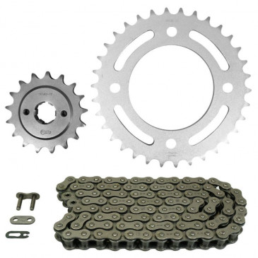 CHAIN AND SPROCKET KIT FOR HONDA 500 CB F 1975>1977, 500 CB 1975>1976 530 17x34 (REAR SPROCKET Ø 94/124/10.5) (OEM SPECIFICATIONS) -AFAM-