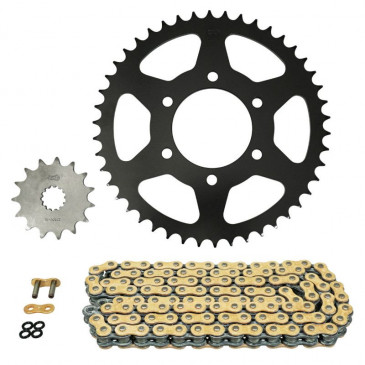 CHAIN AND SPROCKET KIT FOR KAWASAKI 650 ER6F 2005>2016, ER6F ABS 2015>2016 520 15x46 (REAR SPROCKET Ø 80/104/10.5) (OEM SPECIFICATIONS) -AFAM-