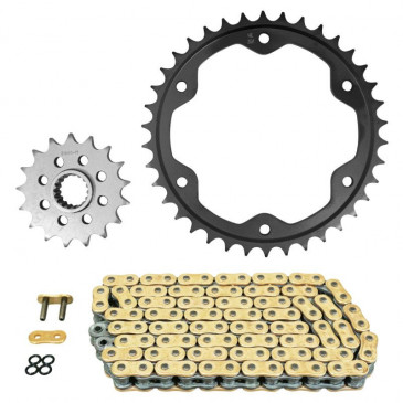 CHAIN AND SPROCKET KIT FOR KTM 1290 R SUPER DUKE R ABS 2014>2021, R SUPER DUKE R ABS SE 2016>2017, SUPER DUKE GT ABS 2016>2020 525 17x38 (OEM SPECIFICATIONS) -AFAM- 5400598048500