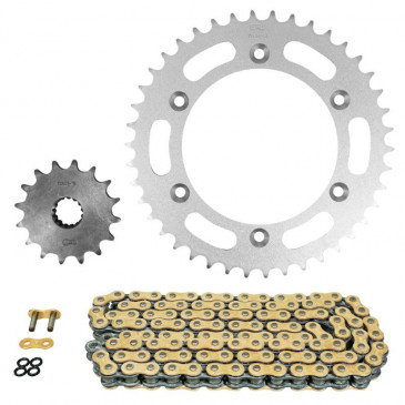 KIT CHAINE ADAPTABLE KTM 690 SMC 2008>2011, SMC R 2012>2013, SMC R ABS 2014>2020 520 16x42 (DIAM COURONNE 125/150/8.5) (DEMULTIPLICATION ORIGINE) -AFAM- 5400598048326