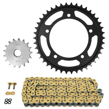 KIT CHAINE ADAPTABLE SUZUKI 750 GSX S 2011>2016 525 17x42 (DIAM COURONNE 120/140/10.25) (DEMULTIPLICATION ORIGINE) -AFAM- 5400598038228